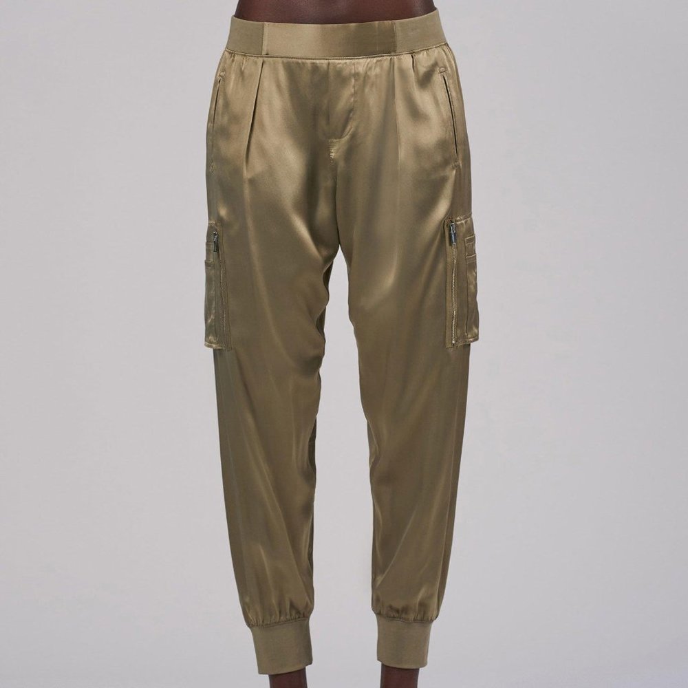 ATM (Nwt) Green Silk Joggers